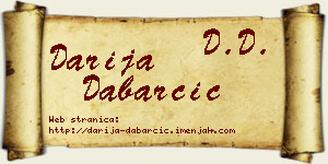 Darija Dabarčić vizit kartica